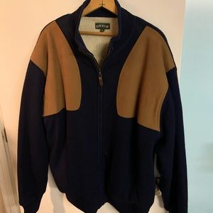 Orvis navy wool coat.